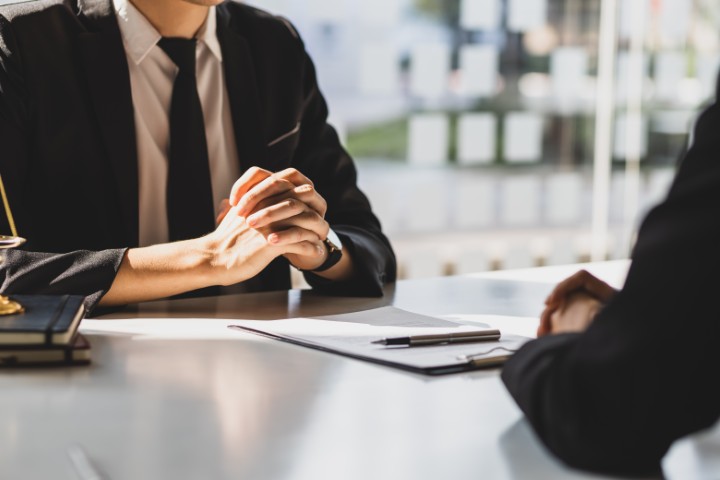 A legal professional providing consultation services to a client