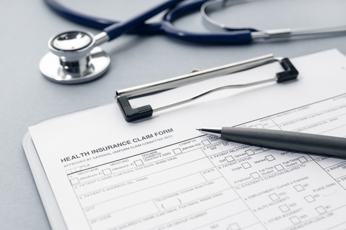 A health insurance claim form