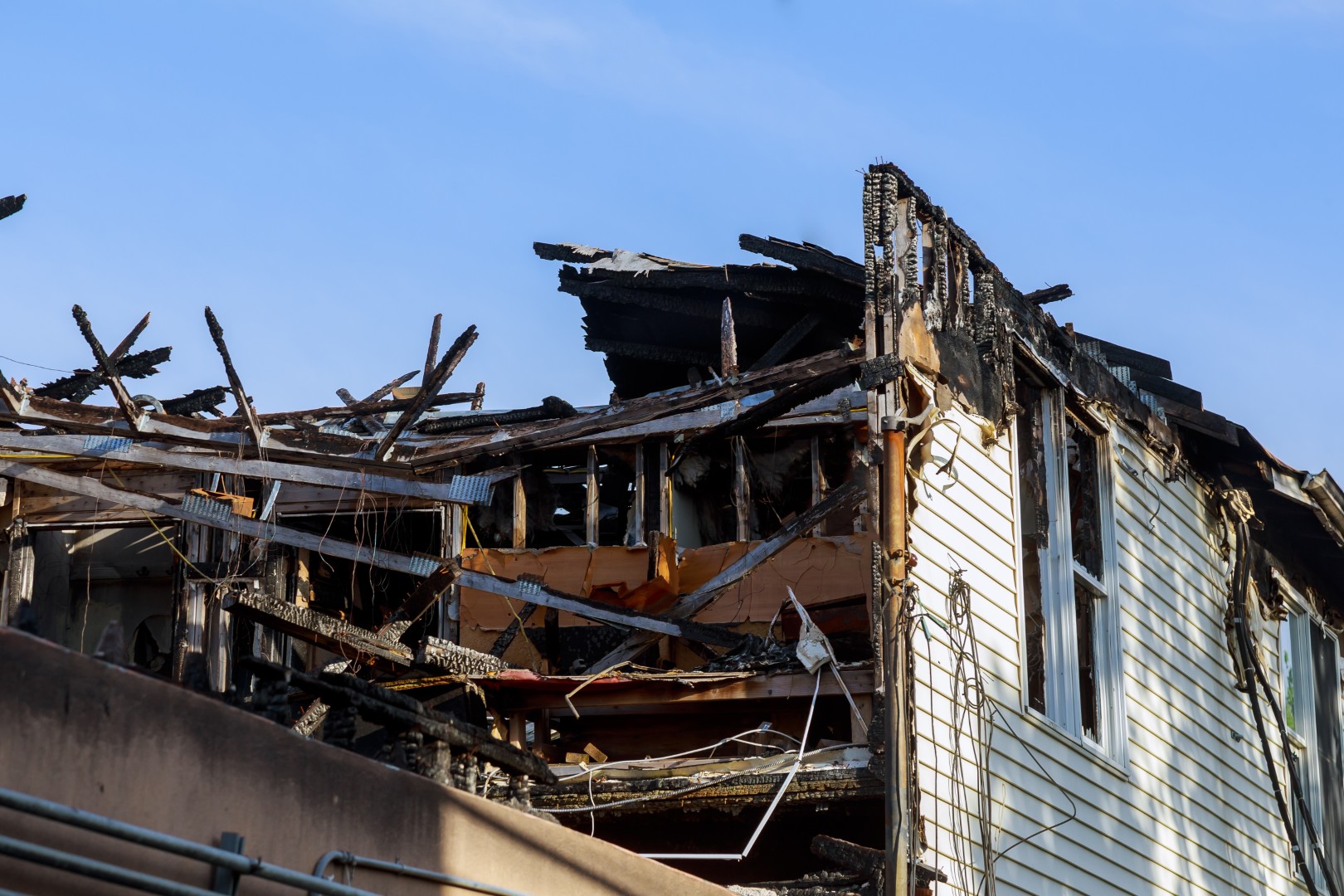 A house after a house fire